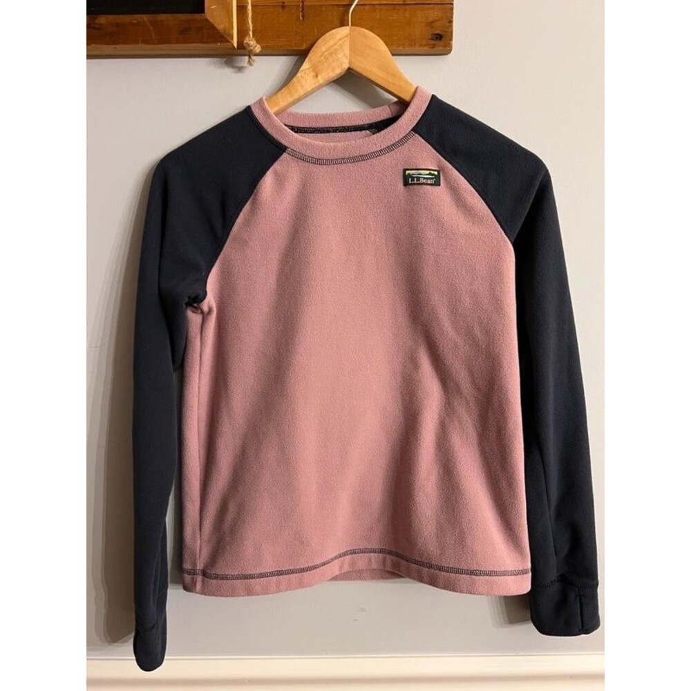 Kids LL Bean Fleece Long Sleeve Shirt Base Layer Winter Snow
